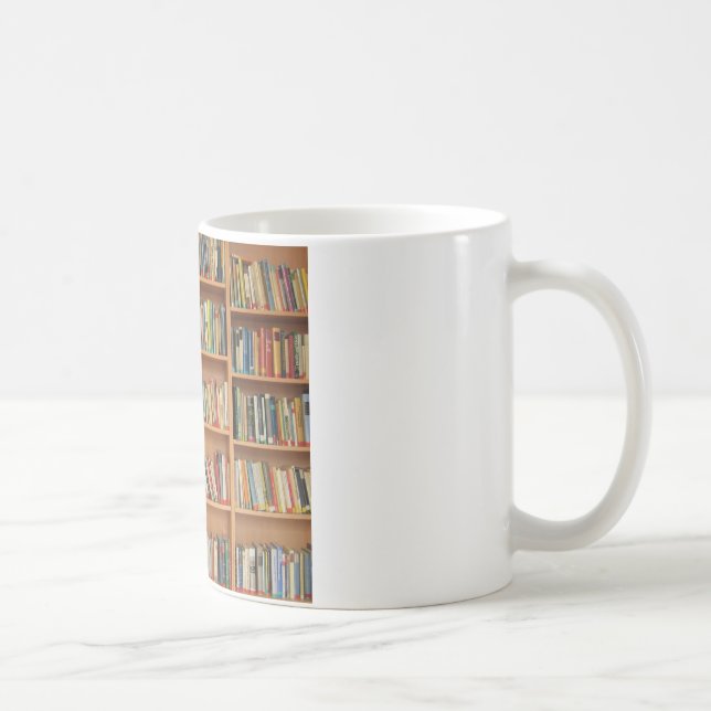 Books in the bookshelf coffee mug (Right)
