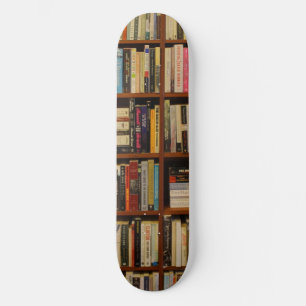 Books in the library  skateboard