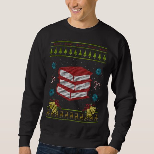 books librarian bookworm ugly christmas sweater