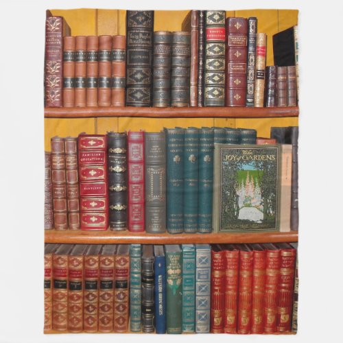 books library bookshelf bookshop fleece blanket