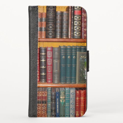 books library bookshelf bookshop iPhone XS wallet case