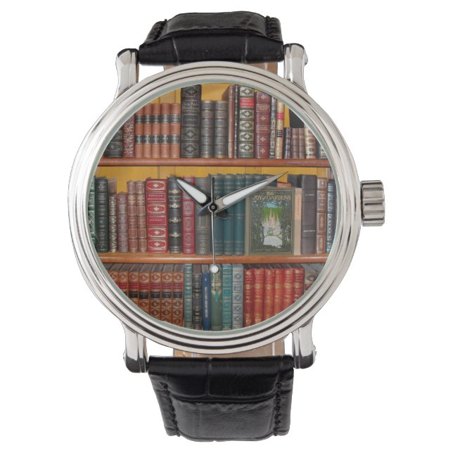 books library bookshelf bookshop watch (Front)