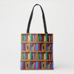 Books Library Bookshelf Pattern For Readers Tote Bag at Zazzle