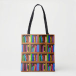 Books Library Bookshelf Pattern for Readers Tote Bag