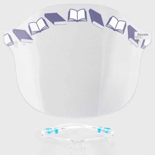 Books Library Reading Face Shield (Front w/Glasses)