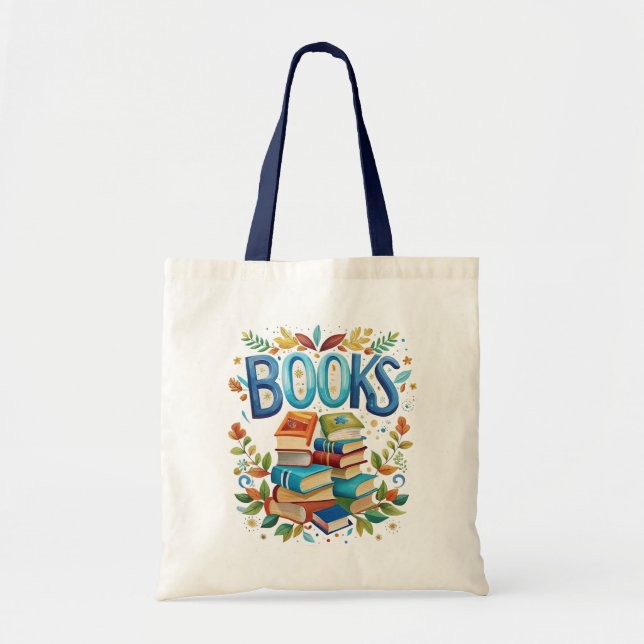 Books library reading theme tote bag (Front)