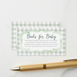 Books Locally Grown Farmer Veg Market Baby Shower Enclosure Card