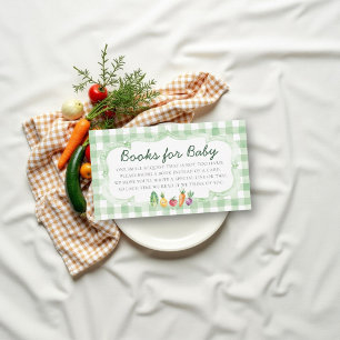 Books Locally Grown Sprout Veg Market Baby Shower Enclosure Card