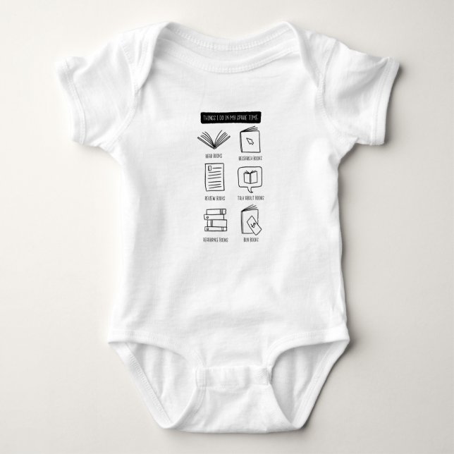 Books lover baby bodysuit (Front)