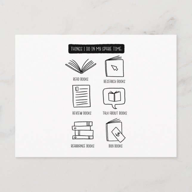 Books lover postcard (Front)