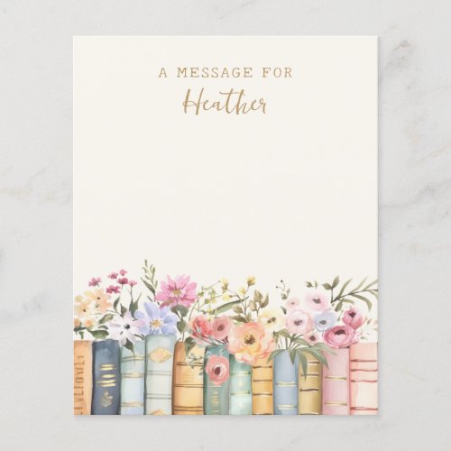 Books Message Card