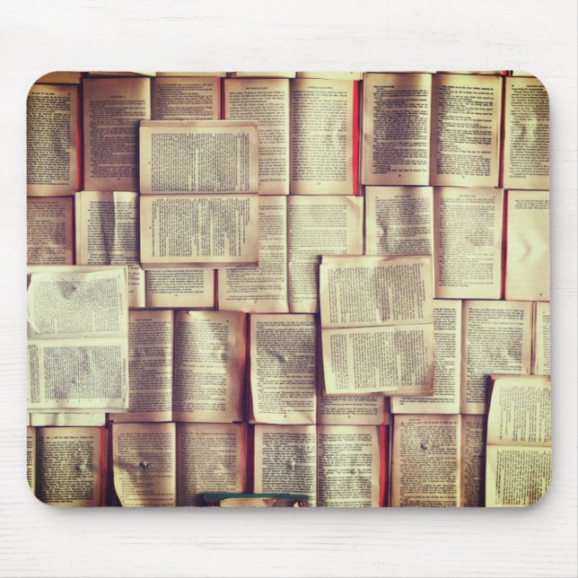 Books mouse pad, readers booklover gift mouse pad (Front)