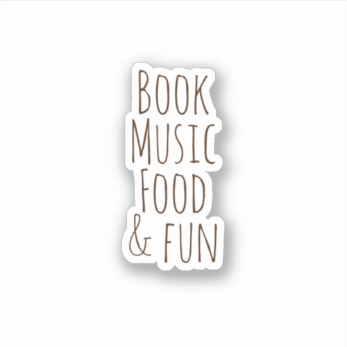 Books Music Food  fun Aesthetic  Sticker