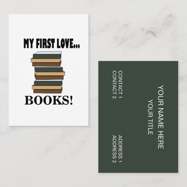 Books My First Love Books  Business Card (Front/Back)