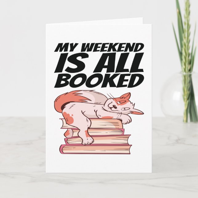 Books - My Weekend Is All Booked Card (Front)