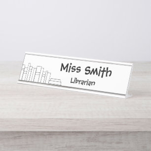 "Books" Name Plate