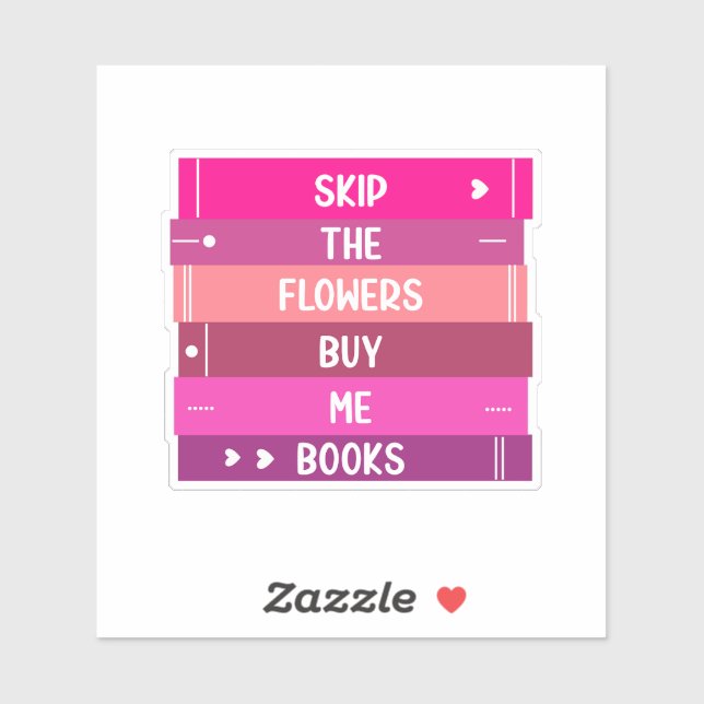 Books Not Flowers Sticker (Sheet)