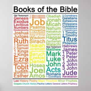 Books of the Bible 16x20 Poster - Catholic Version