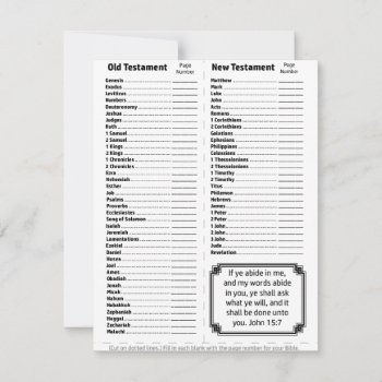 Books Of The Bible Bookmarks Invitation by Lynnes_creations at Zazzle