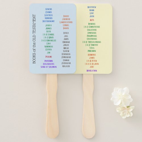Books of the Bible Hand Fans