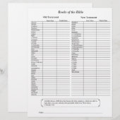 Books of the Bible Page (Front/Back)