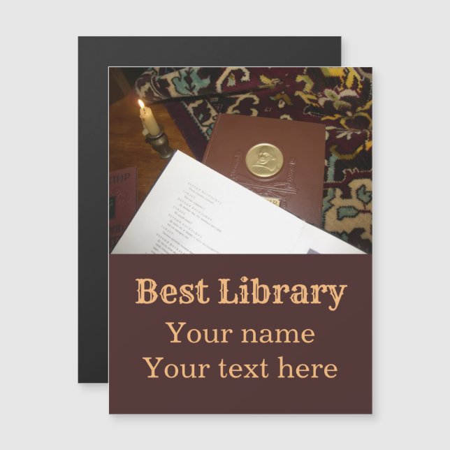 Books of the last century magnetic invitation (Front/Back)