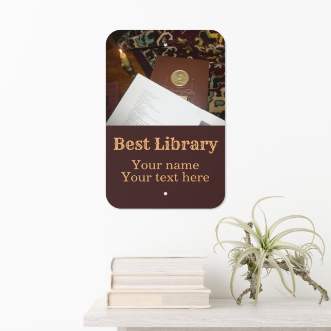 Books of the last century metal sign (In Situ(Wall))
