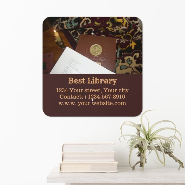 Books of the last century metal sign (In Situ(Wall))