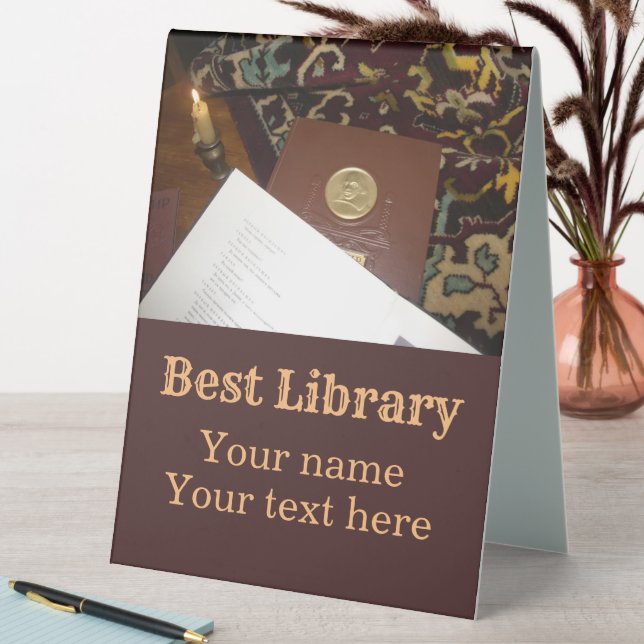 Books of the last century table tent (In SItu (Table))