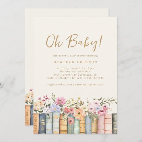 Books Oh Baby Invitation