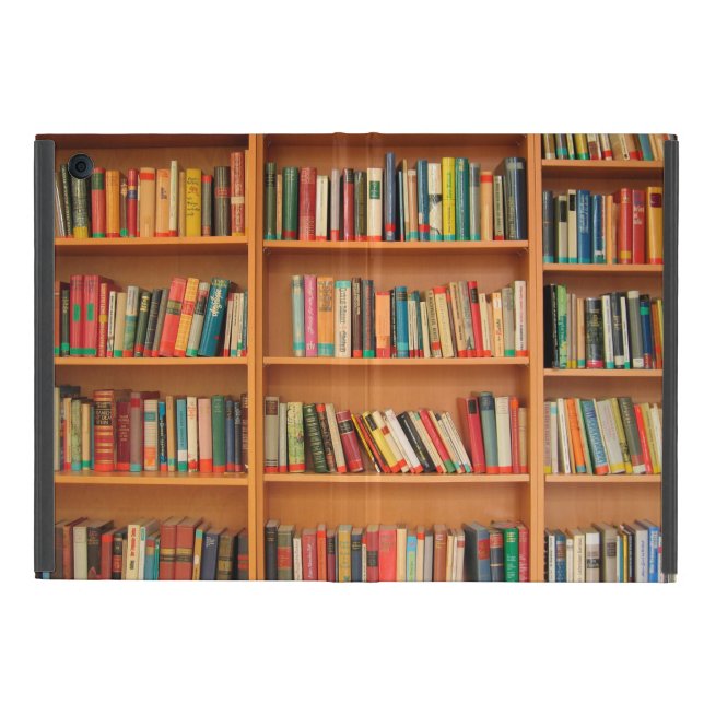 Books on Bookshelf Background iPad Mini Cover (Outside)