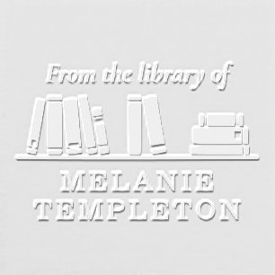 Books on Shelf #6 “From the Library of” Name FXD  Embosser