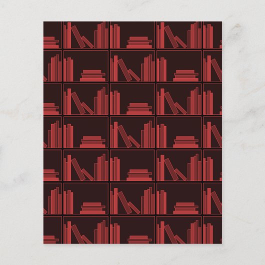 Books on Shelf. Dark Red. (Front)