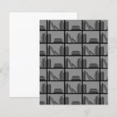 Books on Shelf. Gray and Black. (Front/Back)