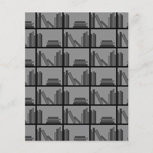 Books on Shelf. Gray and Black. (Front)