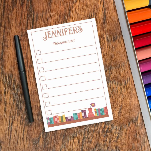 Books On Shelf Reading List Post-It Notes (Books on shelf reading list sticky notes . )