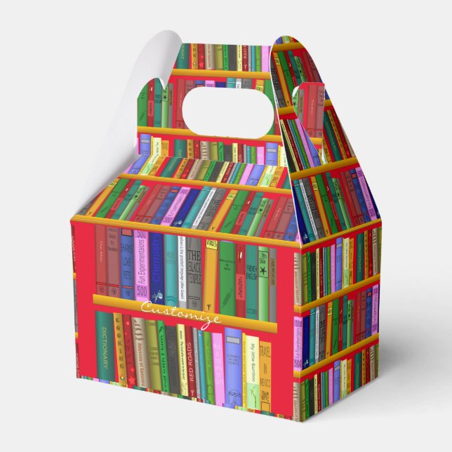 Books on Shelves Thunder_Cove  Favor Boxes (Front Side)