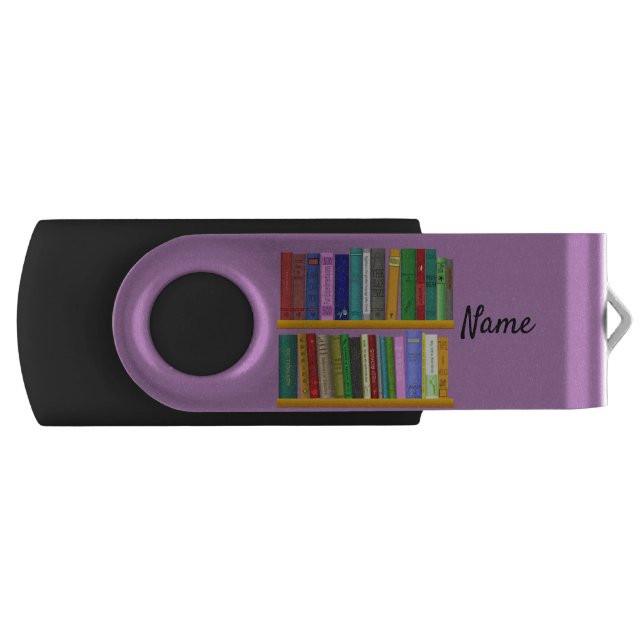 Books on Shelves Thunder_Cove  Flash Drive (Front)