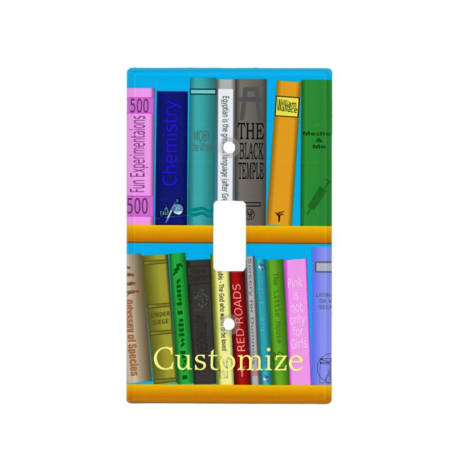 Books on Shelves Thunder_Cove  Light Switch Cover (Front)