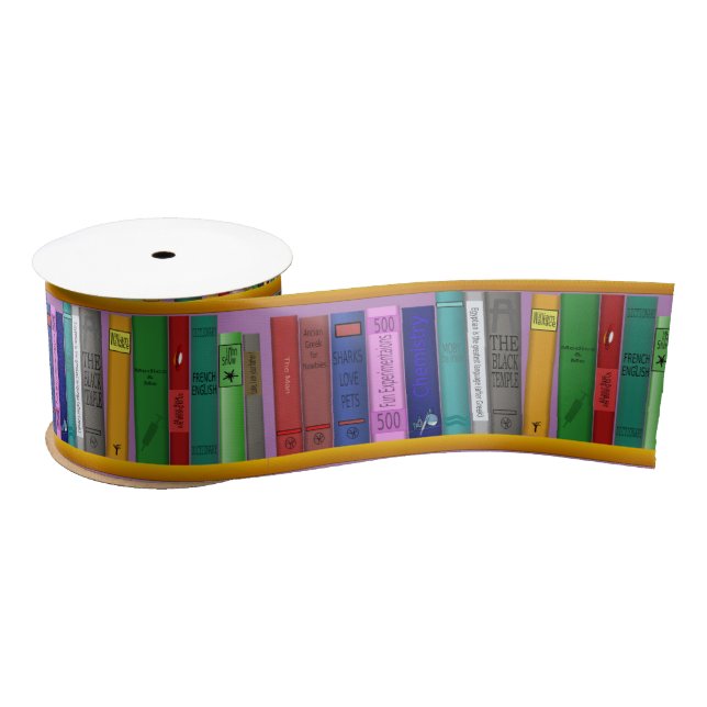 Books on Shelves Thunder_Cove Satin Ribbon (Spool)