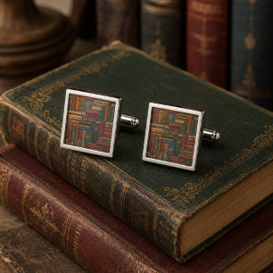 Books on the Shelves Cufflinks