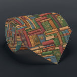 Books on the Shelves Neck Tie<br><div class="desc">Celebrate your love of literature with this captivating silk necktie featuring a rich, detailed pattern of stacked vintage books in jewel tones of green, blue, red, brown, and gold. Perfect for book lovers, librarians, teachers, writers, or anyone who wants to add intellectual charm to business attire, weddings, or literary events....</div>