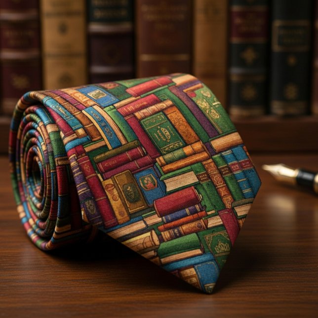 Books on the Shelves Neck Tie (Creator Uploaded)