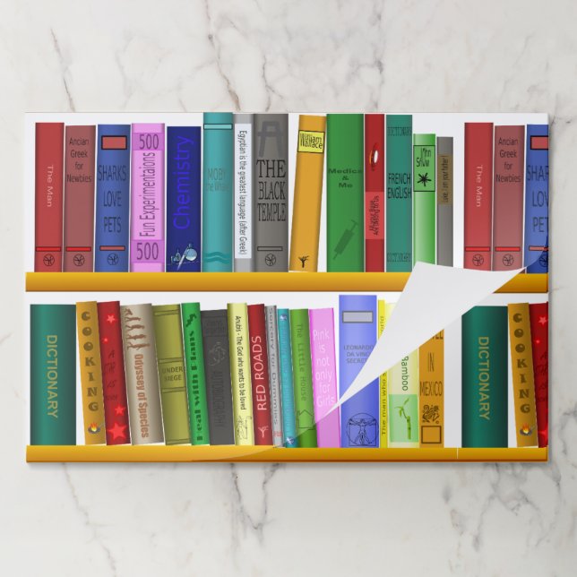 Books Paper Placemats (Folded)