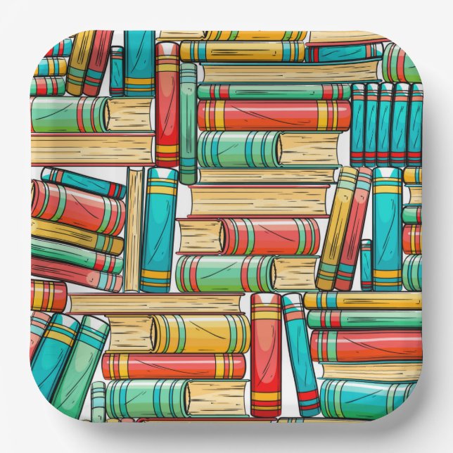 Books Paper Plates (Front)