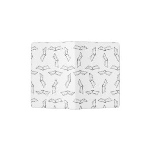 Books Pattern Reading & Education Themed Open Book Passport Holder