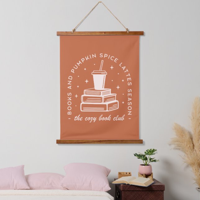 Books & Pumpkin Spice Season Hanging Tapestry (Bedroom)
