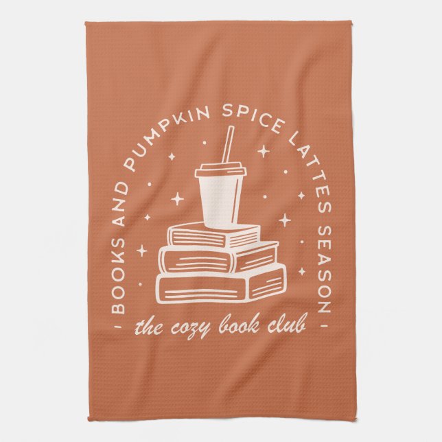 Books & Pumpkin Spice Season Kitchen Towel (Vertical)