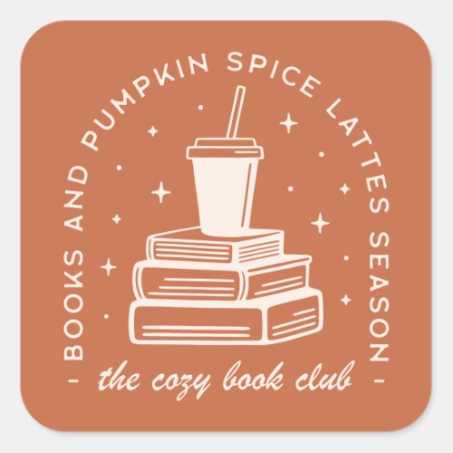 Books  Pumpkin Spice Season Square Sticker