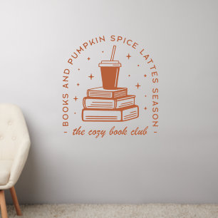Books & Pumpkin Spice Season Wall Decal